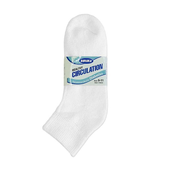 Gray Men's Diabetic Quarter Ankle - Set Of 3 Pairs - Foot Socks - Picture 3 of 3